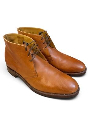 Charles Tyrwhitt Made in England Tan Leather Chukka Boots UK 10 US 10.5/11